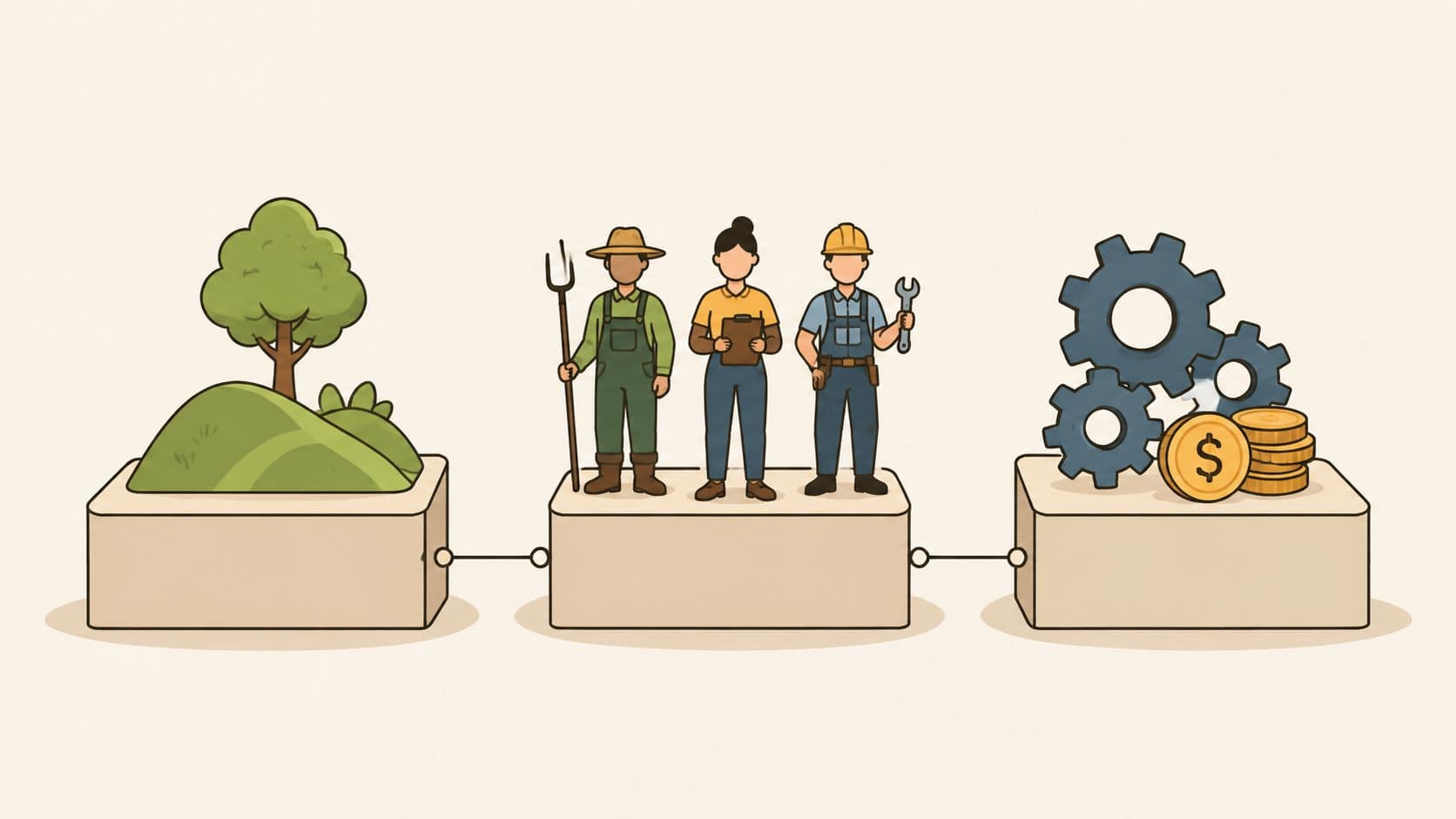 Cover Image for Land Labor Capital: The Tri-Factor Economic Framework