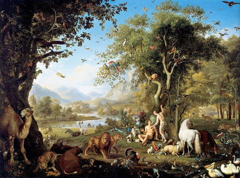 “Adam and Eve in the Garden of Eden”, by Wenzel Peter